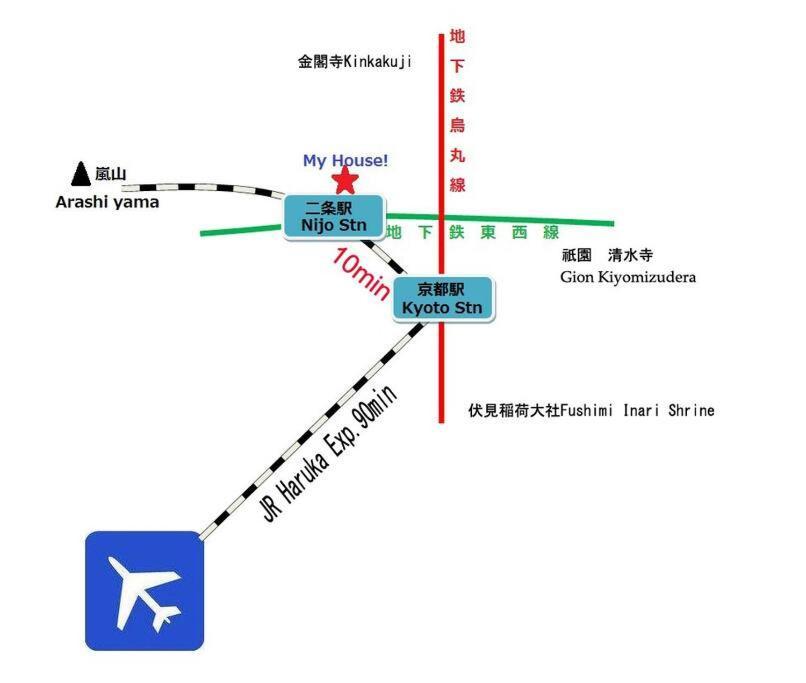 Kyoto Nijo Traditional House 外观 照片